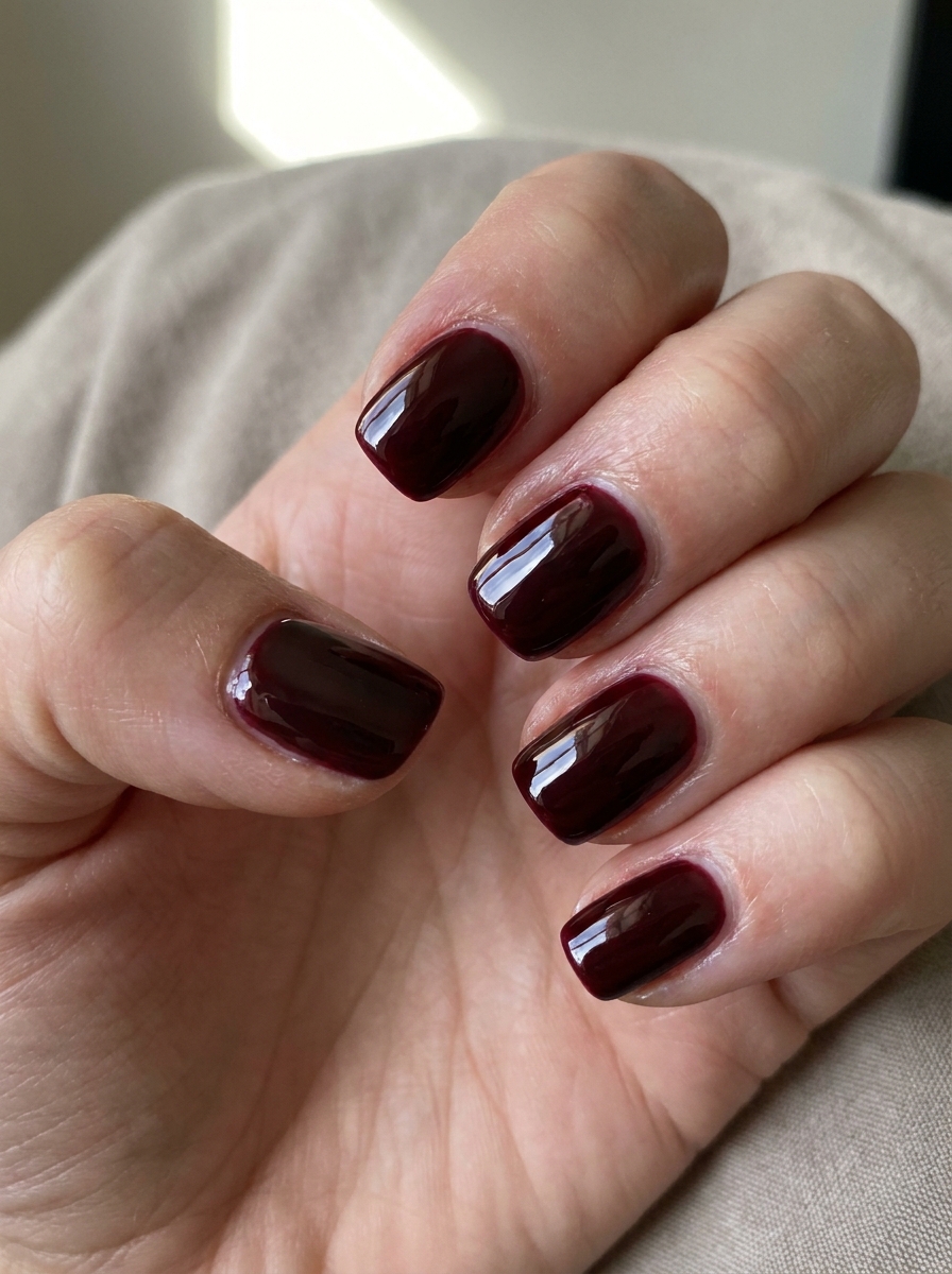 Dark Cherry Nails als Dunkelrote Nägel Ideen Inspiration 2026